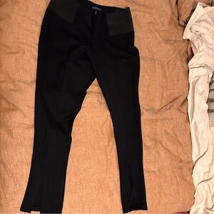 Eloquii Black Flawless High-Waist Leggings with split at ankle size 18